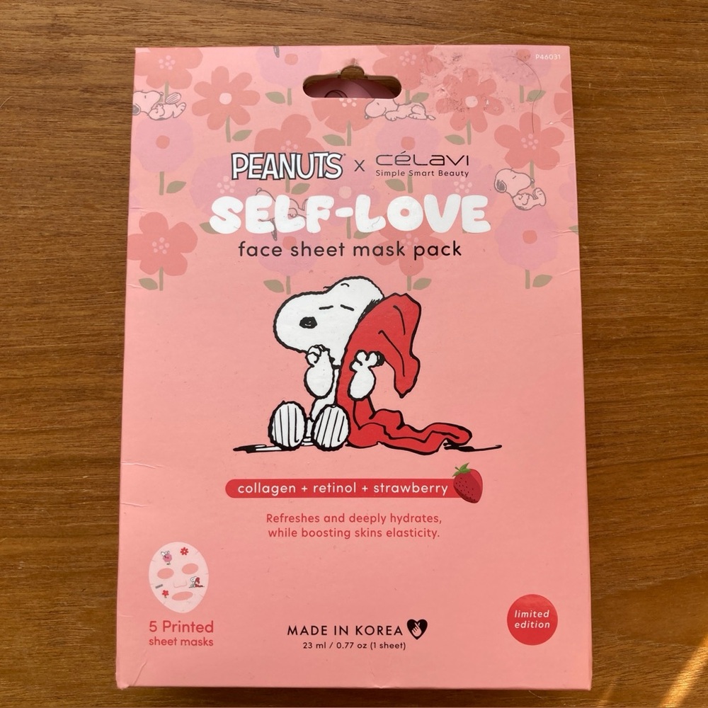 CELAVI x Peanuts Self-Love Face Sheet Masks